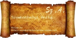 Szombathelyi Anita névjegykártya