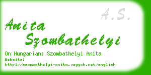 anita szombathelyi business card